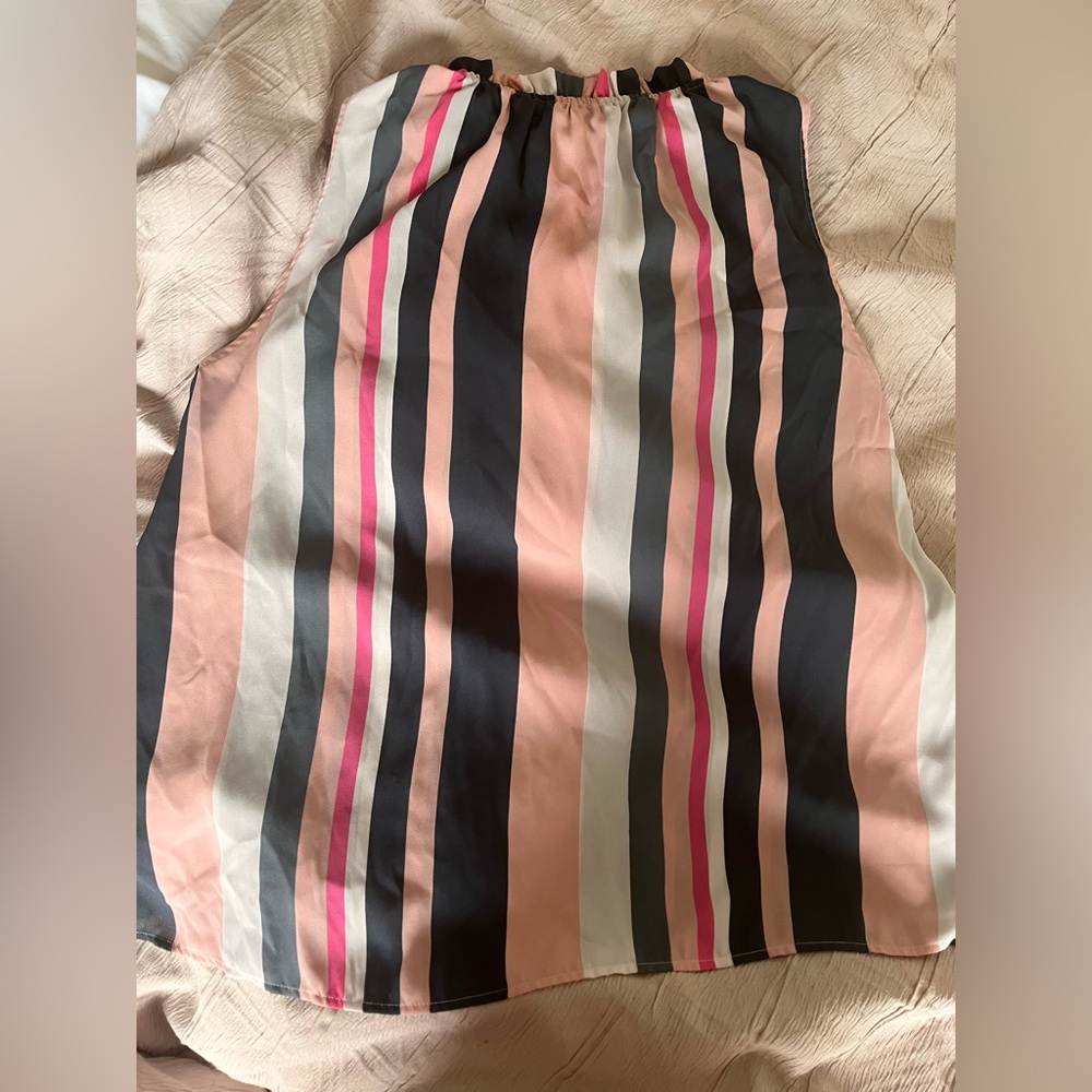 LOFT Multicolor Striped A-Line Skirt
